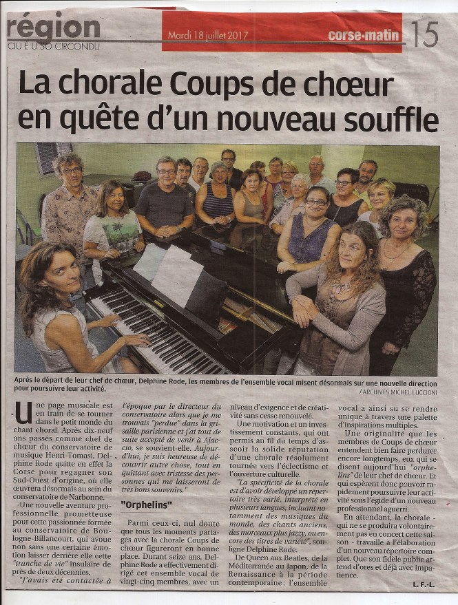 art corse matin nouvelle page 2017 - 2018